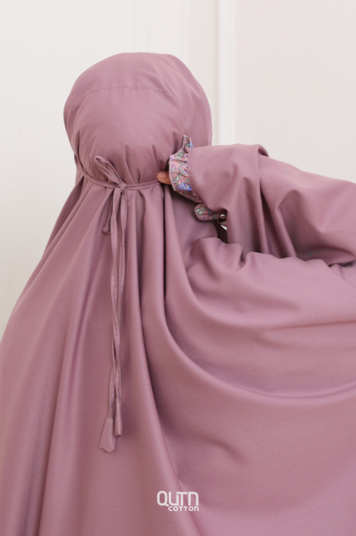 Telekung Hanna Ruffle Adult in Lavender Purple