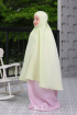 Telekung Safira in Lime Green