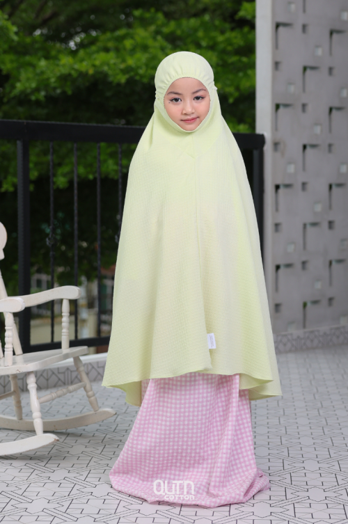 Telekung Safira in Lime Green