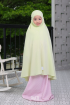 Telekung Safira in Lime Green