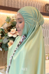 Telekung Hanna Ruffle Adult in Apple Green