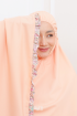 Telekung Hanna Ruffle Adult in Milky Peach