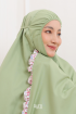 Telekung Hanna Ruffle Adult in Apple Green