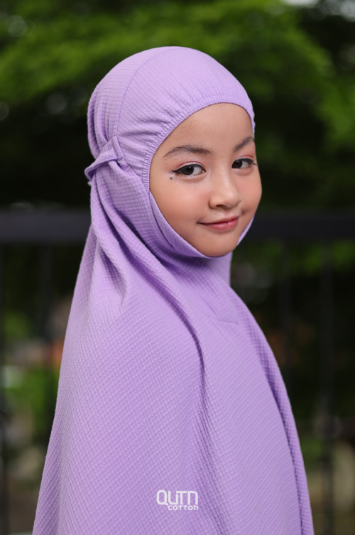 Telekung Safira in Lilac Purple