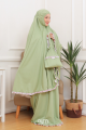 Telekung Hanna Ruffle Adult in Apple Green