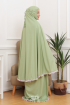 Telekung Hanna Ruffle Adult in Apple Green