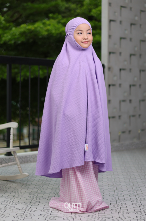 Telekung Safira in Lilac Purple