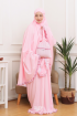 Telekung Hanna Ruffle Ibu Anak in Blush Pink