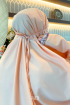 Telekung Hanna Ruffle Adult in Milky Peach