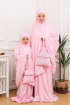 Telekung Hanna Ruffle Ibu Anak in Blush Pink