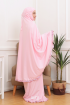 Telekung Hanna Ruffle Adult in Blush Pink