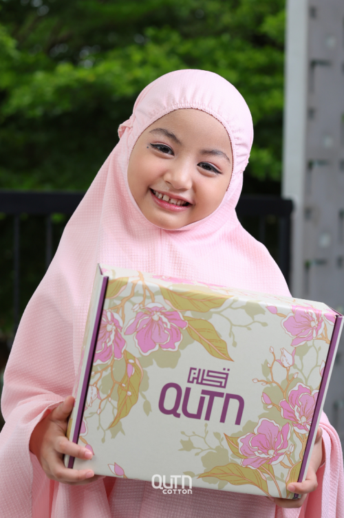 Telekung Safira in Rose Pink