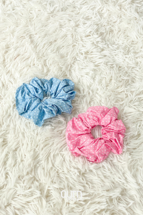 2-pc Scrunchies [Blue & Pink]