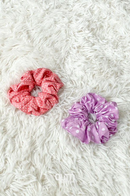 2 -pc Scrunchies  [Pink & Lilac]